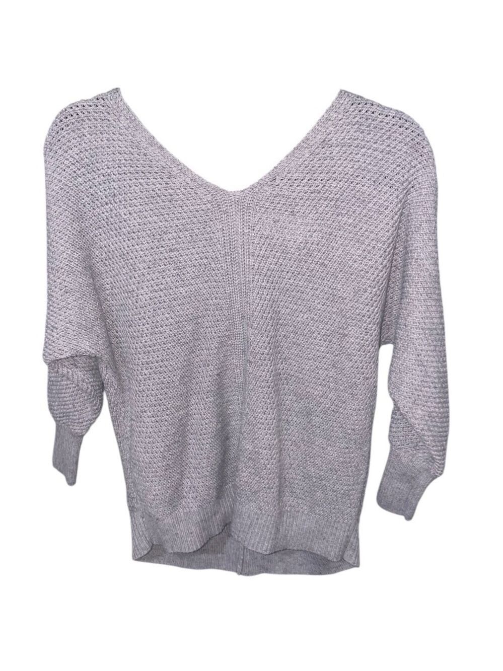 Loft Off The Shoulders Sweater Women Small Knit V-Neck Dolman Boho Minimalist